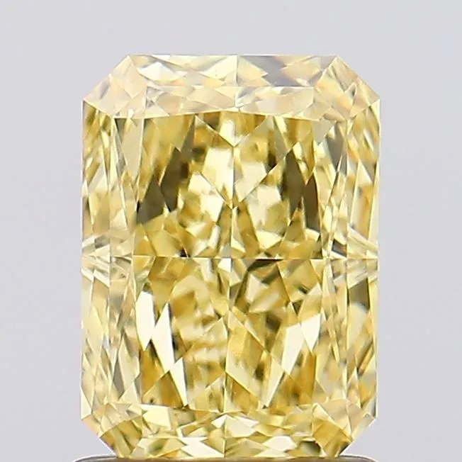 1.42ct RADIANT Fancy Intense Yellow VVS2 Coloured Lab diamond