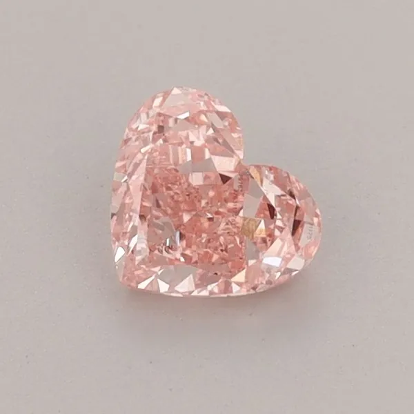 0.58ct HEART Fancy Vivid Pink VS1 Coloured Lab diamond