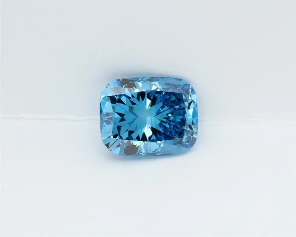 1.08ct CUSHION Fancy Vivid Blue VS1 Coloured Lab diamond