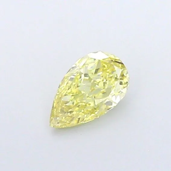 0.92ct PEAR Fancy Intense Yellow VS1 Coloured Lab diamond