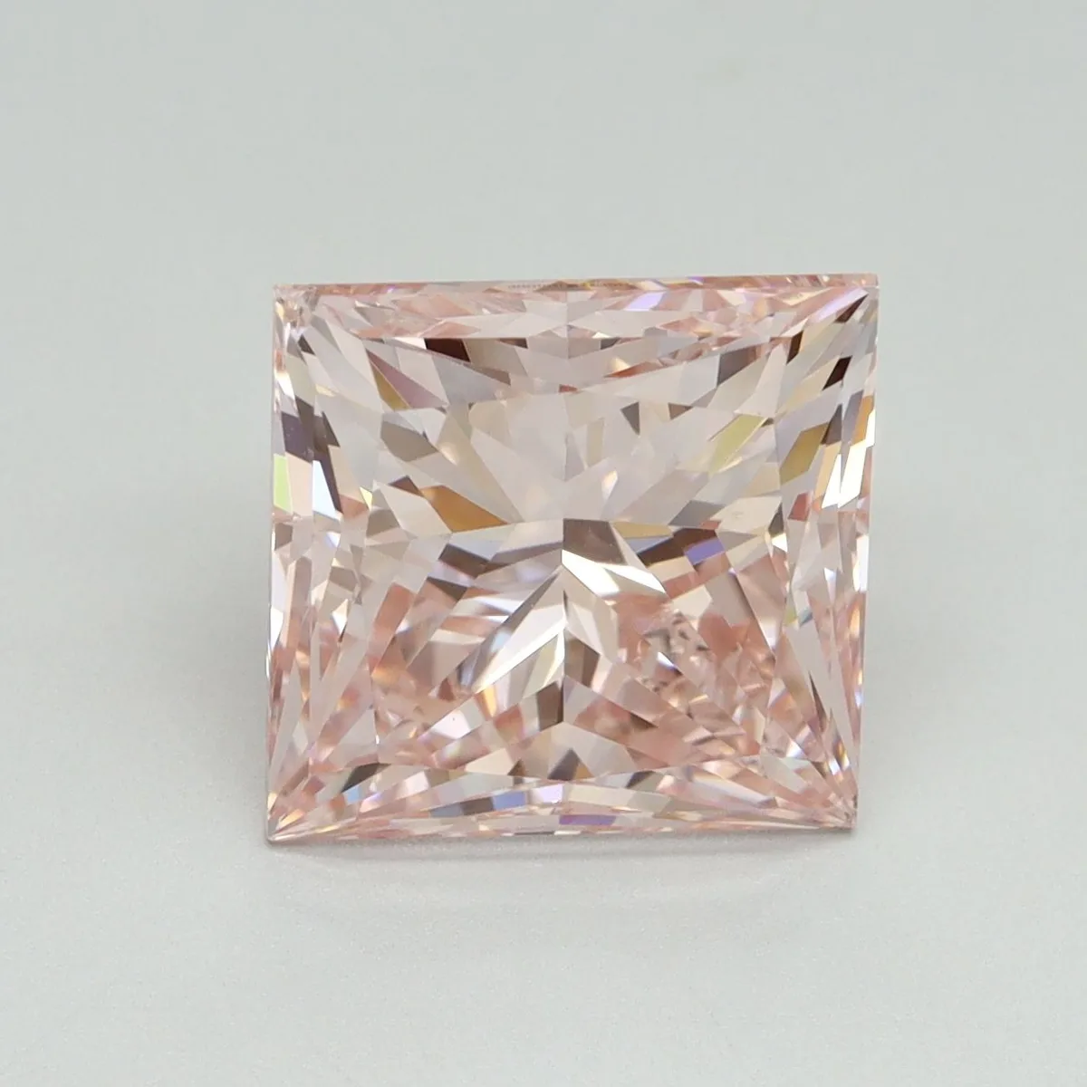 5.02ct PRINCESS Fancy Intense Pink SI1 Coloured Lab diamond