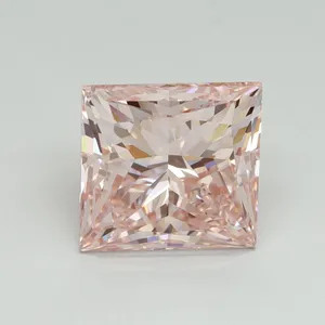 5.02ct PRINCESS Fancy Intense Pink SI1 Coloured Lab diamond