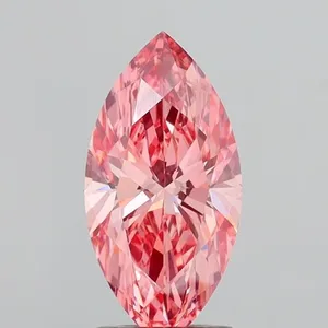 1.57ct MARQUISE Fancy Vivid Pink VS1 Coloured Lab diamond