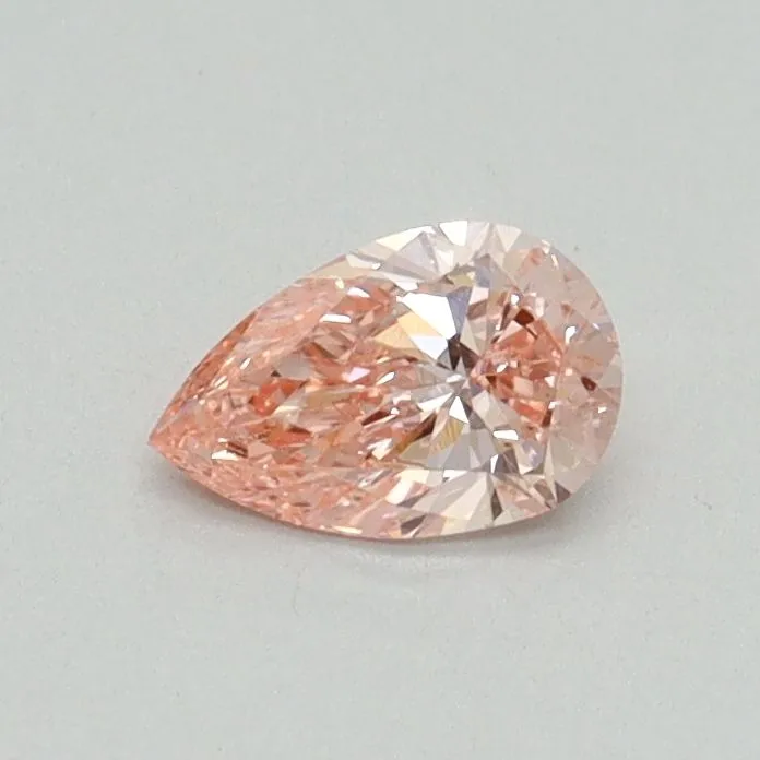 0.31ct PEAR Fancy Vivid Pink SI1 Coloured Lab diamond