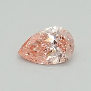 0.31ct PEAR Fancy Vivid Pink SI1 Coloured Lab diamond