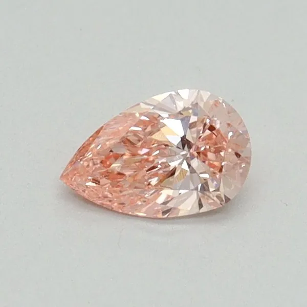 0.31ct PEAR Fancy Vivid Pink SI1 Coloured Lab diamond