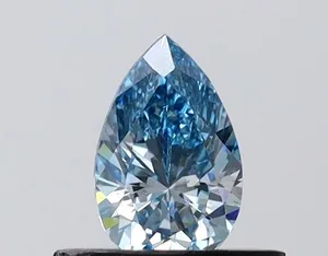 0.47ct PEAR Fancy Vivid Blue VS2 Coloured Lab diamond