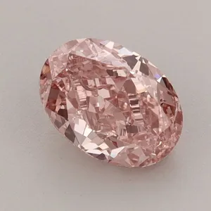 1.05ct OVAL Fancy Vivid Pink VS1 Coloured Lab diamond