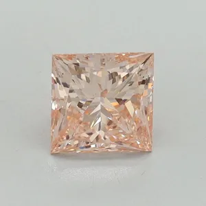 1.03ct PRINCESS Fancy Vivid Pink VS2 Coloured Lab diamond