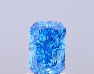 1.08ct RADIANT Fancy Vivid Blue VS2 Coloured Lab diamond