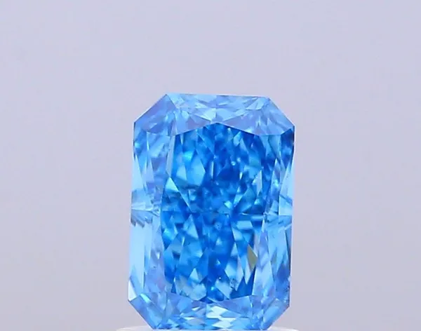1.08ct RADIANT Fancy Vivid Blue VS2 Coloured Lab diamond
