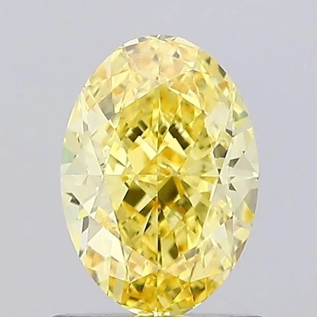 1.04ct OVAL Fancy Intense Yellow VVS2 Coloured Lab diamond