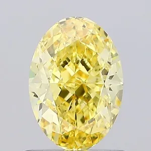 1.04ct OVAL Fancy Intense Yellow VVS2 Coloured Lab diamond