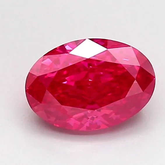 1.09ct OVAL Fancy Vivid Pink VVS2 Coloured Lab diamond
