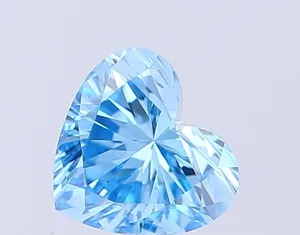 0.5ct HEART Fancy Vivid Blue VVS2 Coloured Lab diamond