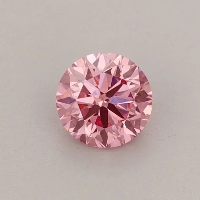 0.41ct ROUND Fancy Vivid Pink VVS2 Coloured Lab diamond