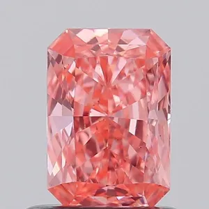 0.71ct RADIANT Fancy Vivid Pink VS1 Coloured Lab diamond