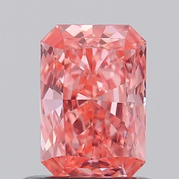 0.71ct RADIANT Fancy Vivid Pink VS1 Coloured Lab diamond