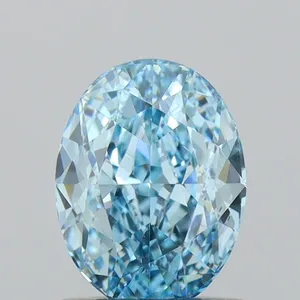 1.02ct OVAL Fancy Vivid Blue VS1 Coloured Lab diamond