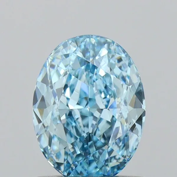 1.02ct OVAL Fancy Vivid Blue VS1 Coloured Lab diamond
