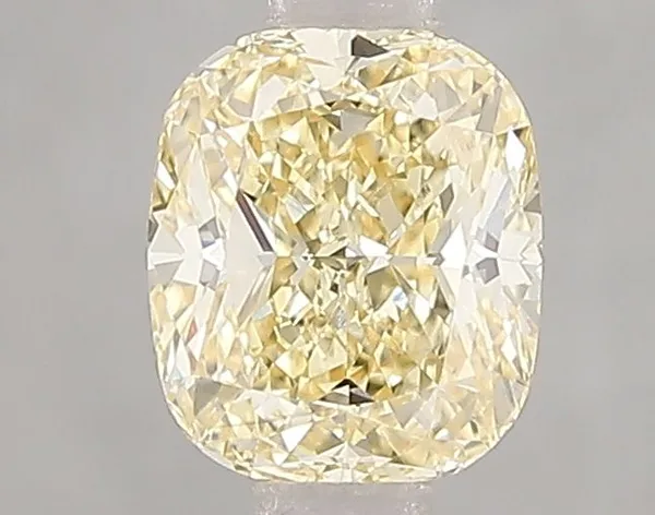 1.08ct CUSHION Fancy Intense Yellow VS2 Coloured Lab diamond