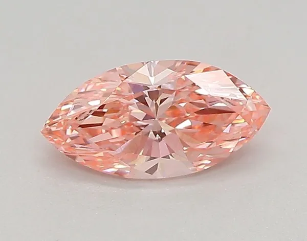 0.48ct MARQUISE Fancy Vivid Pink VVS2 Coloured Lab diamond