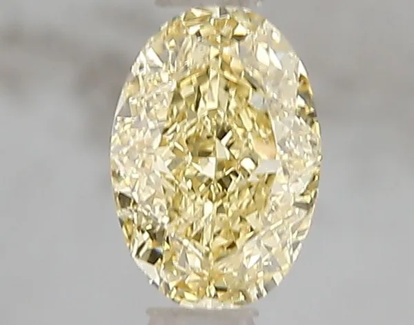 1ct OVAL Fancy Intense Yellow VS2 Coloured Lab diamond