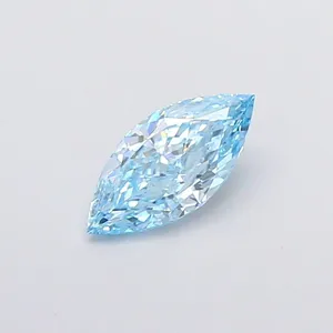 1.06ct MARQUISE Fancy Vivid Blue VVS2 Coloured Lab diamond