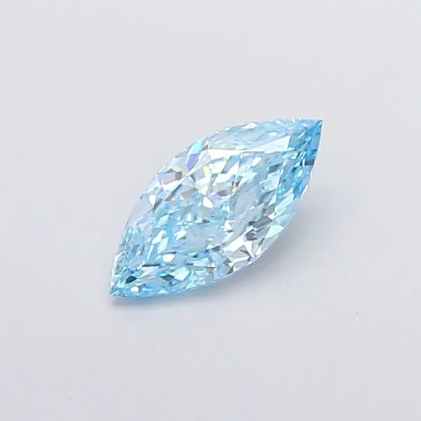 1.06ct MARQUISE Fancy Vivid Blue VVS2 Coloured Lab diamond