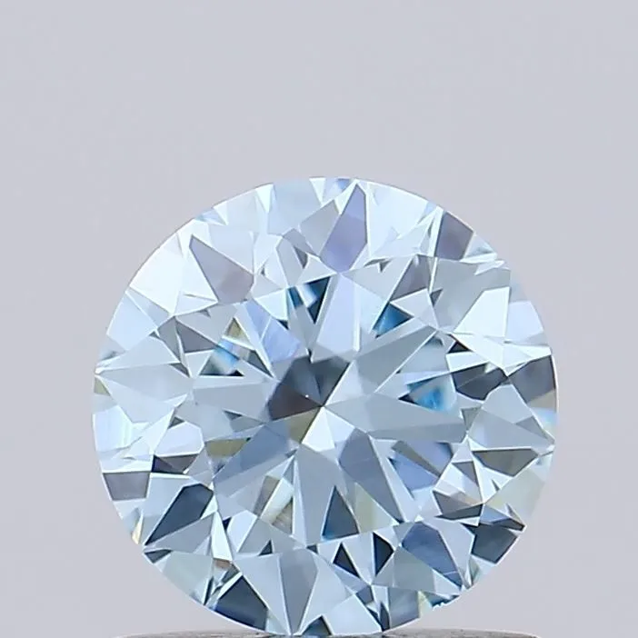 0.93ct ROUND Fancy Vivid Blue VS1 Coloured Lab diamond