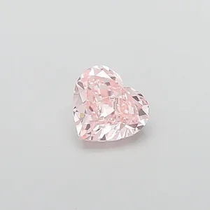0.91ct HEART Fancy Intense Pink VS1 Coloured Lab diamond