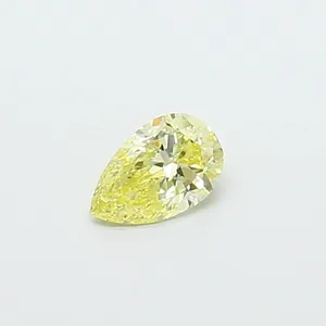 0.34ct PEAR Fancy Intense Yellow VS2 Coloured Lab diamond