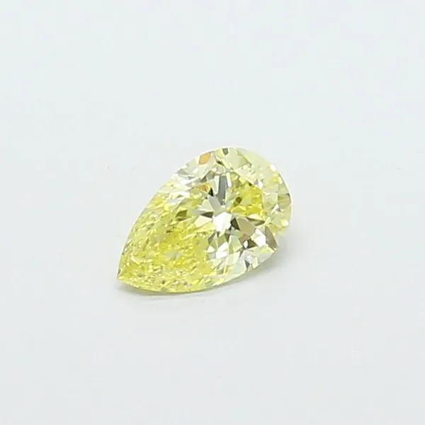 0.34ct PEAR Fancy Intense Yellow VS2 Coloured Lab diamond