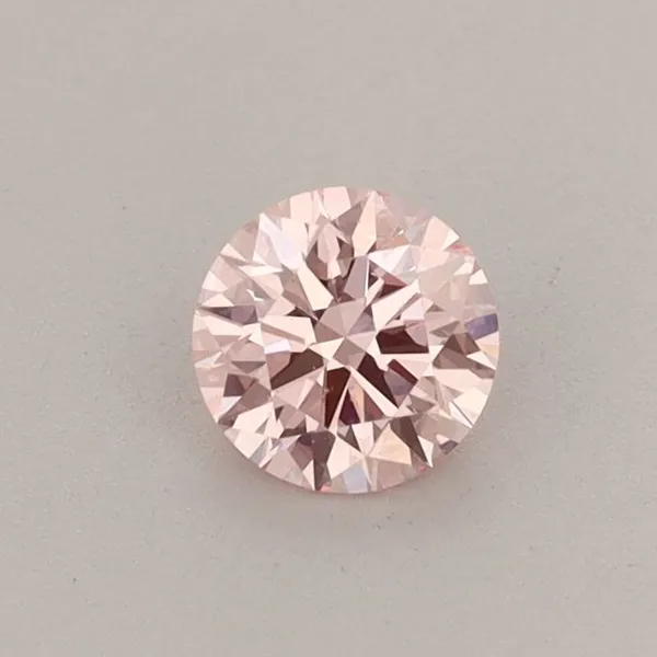 0.34ct ROUND Fancy Intense Pink VS1 Coloured Lab diamond