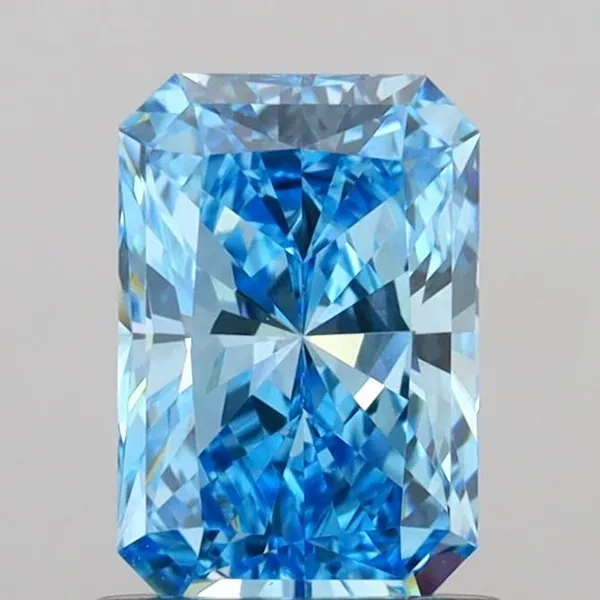 1.02ct RADIANT Fancy Vivid Blue VVS2 Coloured Lab diamond