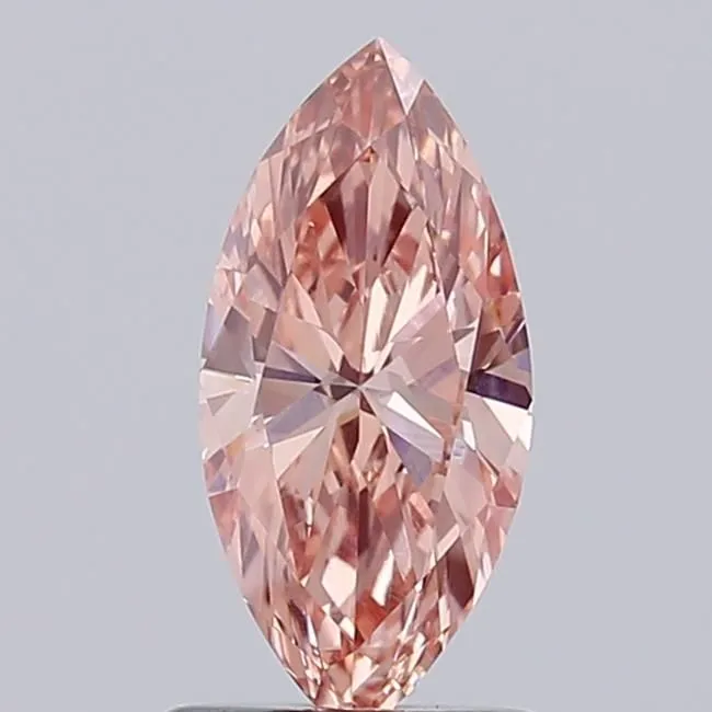 0.89ct MARQUISE Fancy Vivid Pink VVS2 Coloured Lab diamond