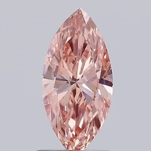0.89ct MARQUISE Fancy Vivid Pink VVS2 Coloured Lab diamond