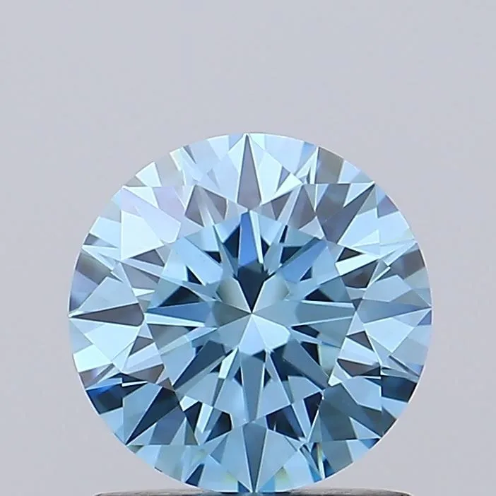 1.04ct ROUND Fancy Vivid Blue VVS2 Coloured Lab diamond