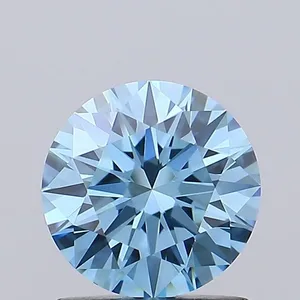 1.04ct ROUND Fancy Vivid Blue VVS2 Coloured Lab diamond