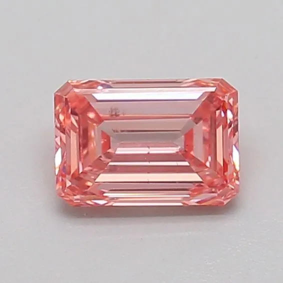 0.64ct EMERALD Fancy Intense Pink SI1 Coloured Lab diamond