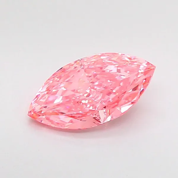 1.69ct MARQUISE Fancy Vivid Pink VVS2 Coloured Lab diamond