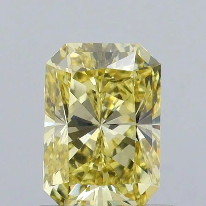 0.79ct RADIANT Fancy Intense Yellow VS1 Coloured Lab diamond