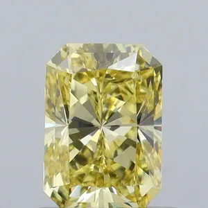 0.79ct RADIANT Fancy Intense Yellow VS1 Coloured Lab diamond
