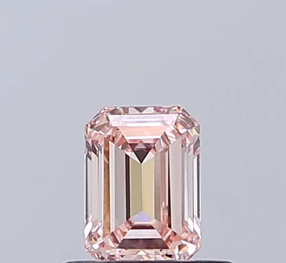 0.54ct EMERALD Fancy Pink VS1 Coloured Lab diamond