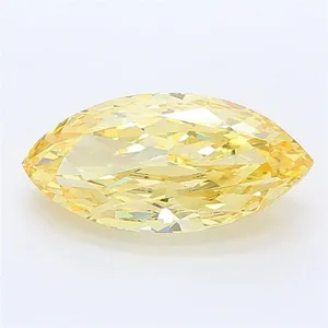 1.51ct MARQUISE Fancy Intense Yellow VS2 Coloured Lab diamond