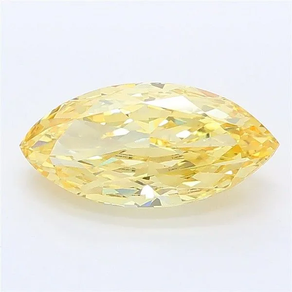 1.51ct MARQUISE Fancy Intense Yellow VS2 Coloured Lab diamond