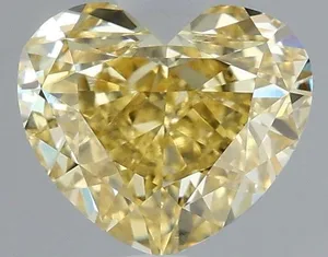 1.05ct HEART Fancy Intense Yellow VVS2 Coloured Lab diamond