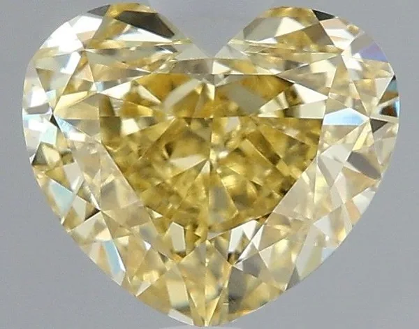 1.05ct HEART Fancy Intense Yellow VVS2 Coloured Lab diamond