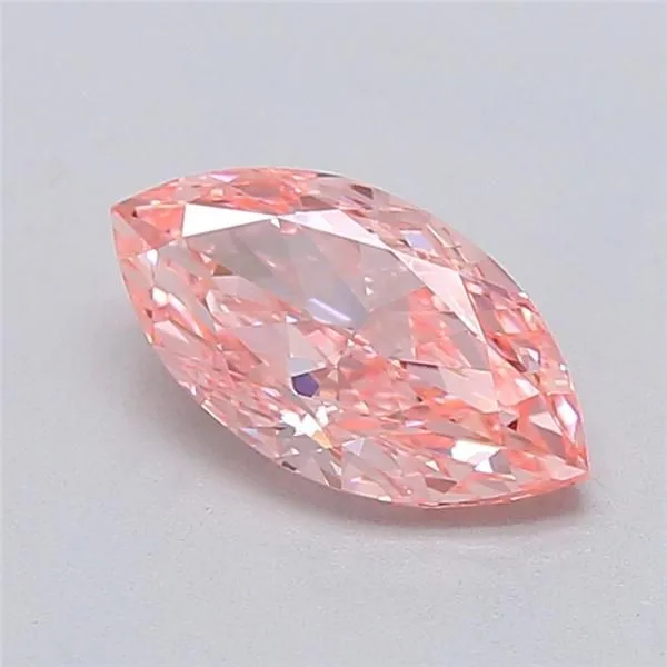 0.91ct MARQUISE Fancy Vivid Pink VVS2 Coloured Lab diamond