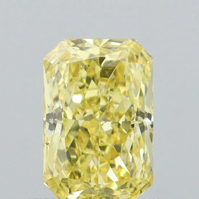 0.72ct RADIANT Fancy Intense Yellow VS2 Coloured Lab diamond